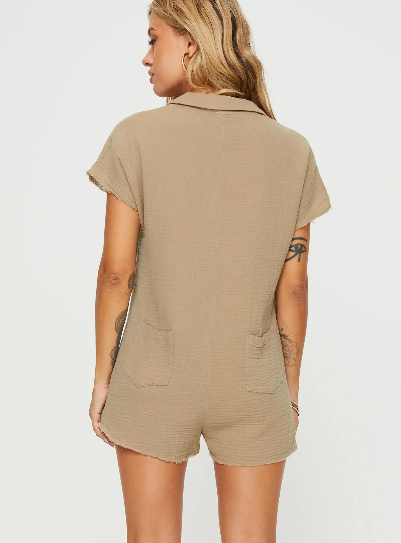 Salt Lake Playsuit Beige