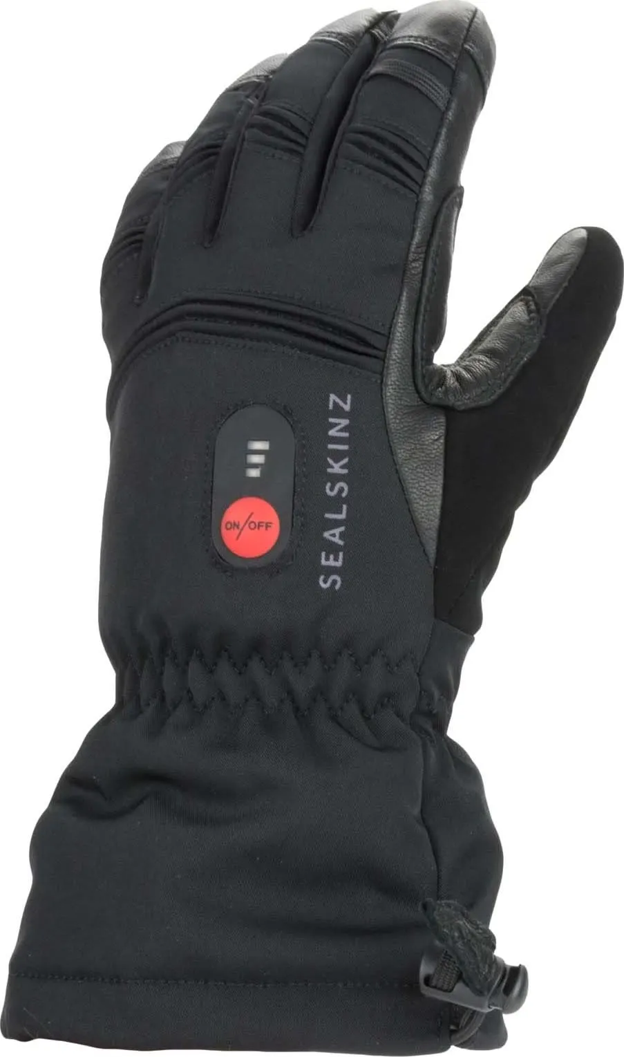 Sealskinz Waterproof Heated Gauntlet Black | Buy Sealskinz Waterproof Heated Gauntlet Black here | Outnorth