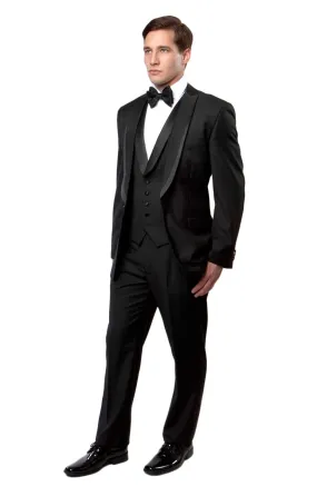 Shawl Collar Trim/ Peak Lapel Tuxedo Solid Slim Fit Prom Tuxedos For Men