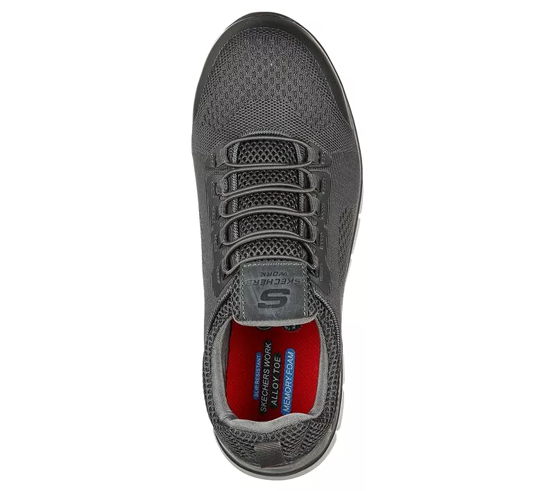 'Skechers' Men's Work: Synergy-Omat SR Slip On Alloy Toe - Charcoal