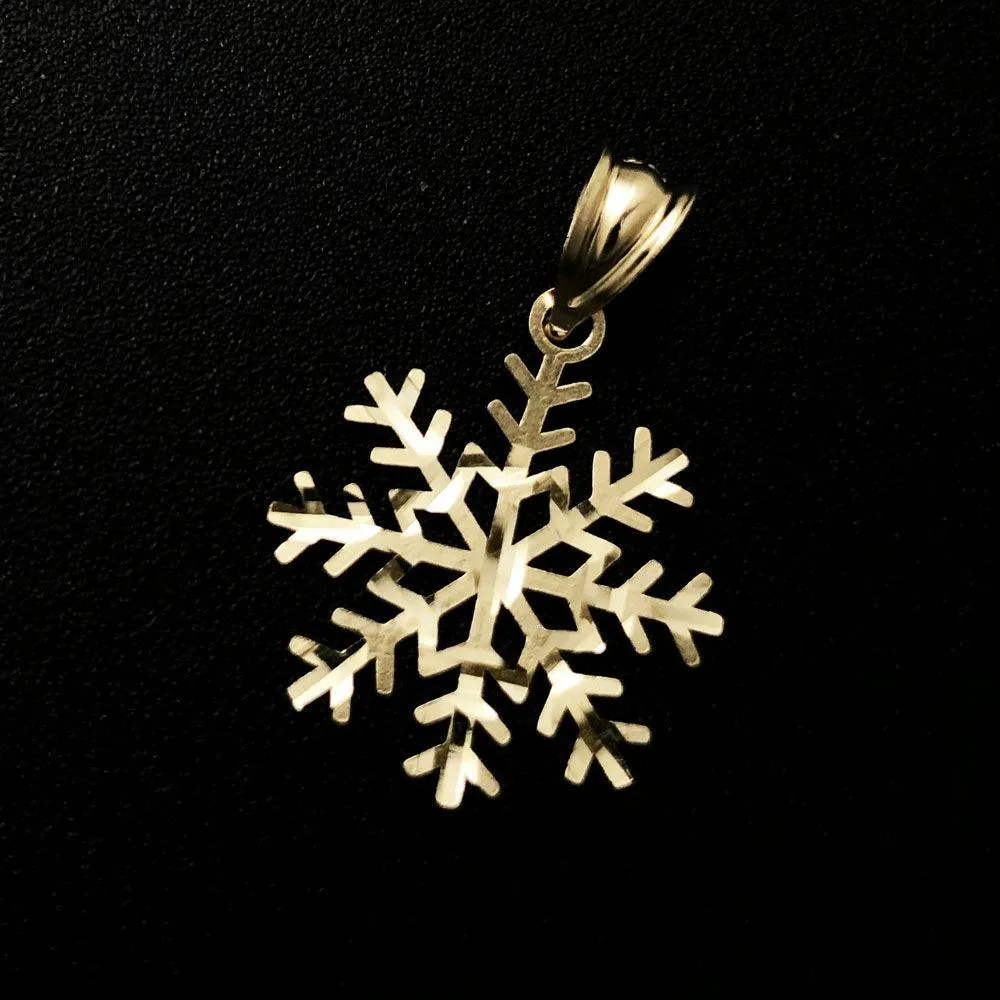 Snowflake DC 10K Yellow Gold Pendant