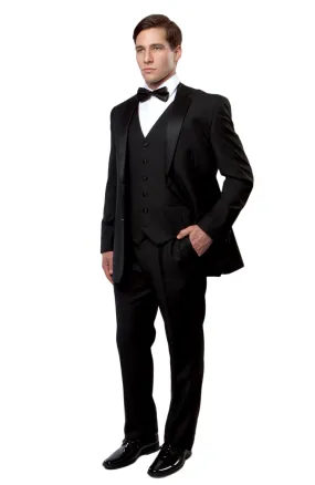 Solid Notch Lapel Tuxedo Solid Slim Fit Prom Tuxedos For Men