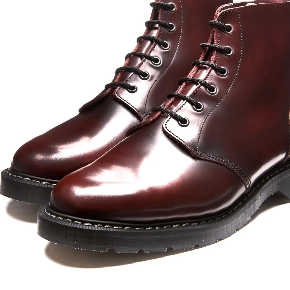 SOLOVAIR - BURGUNDY RUB-OFF 6 EYE ASTRONAUT BOOT