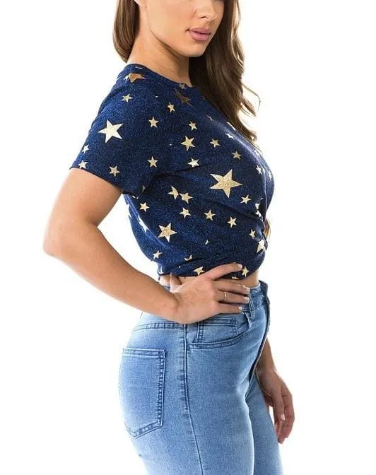 Star round neckline Tee