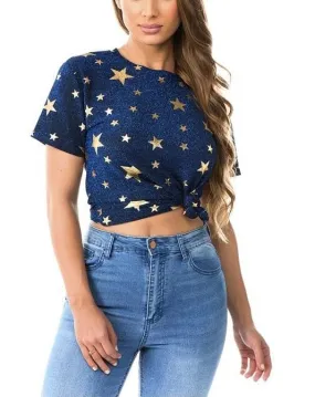 Star round neckline Tee