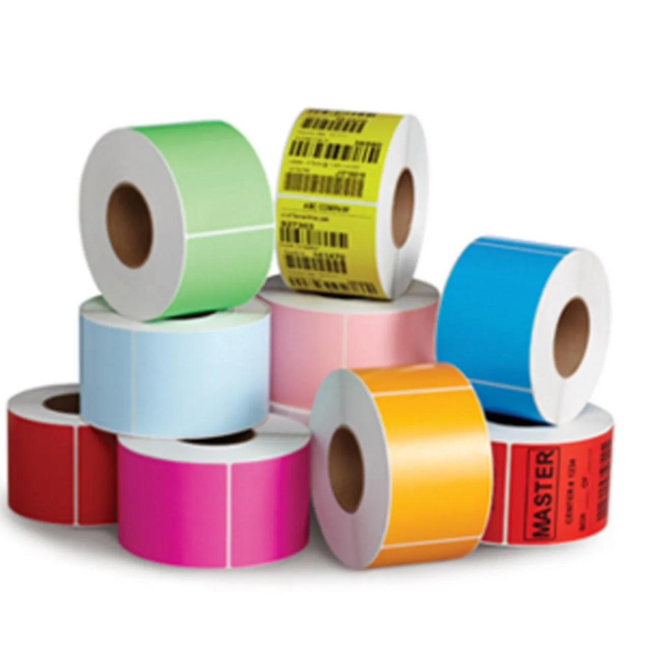 Stock Forms Thermal Transfer Labels Permanent Adhesive Perforated 100x150mm Yellow Roll 1000