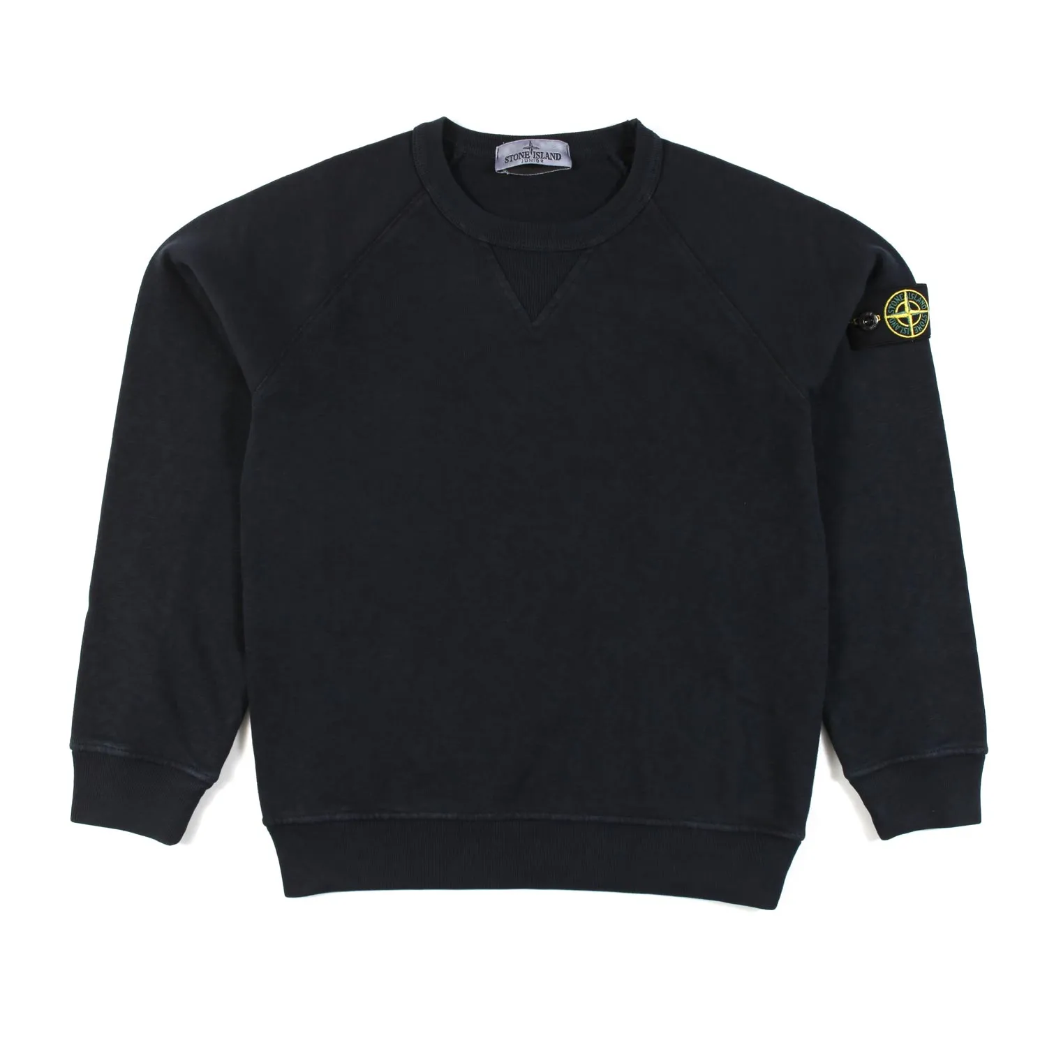 Stone Island Dark Blue Sweatshirt With Compass Logo Patch