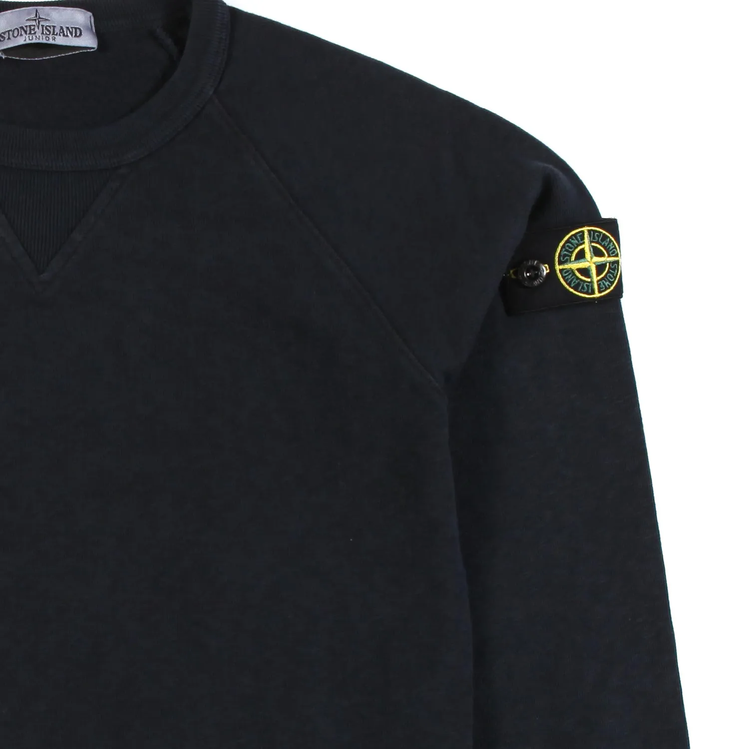 Stone Island Dark Blue Sweatshirt With Compass Logo Patch