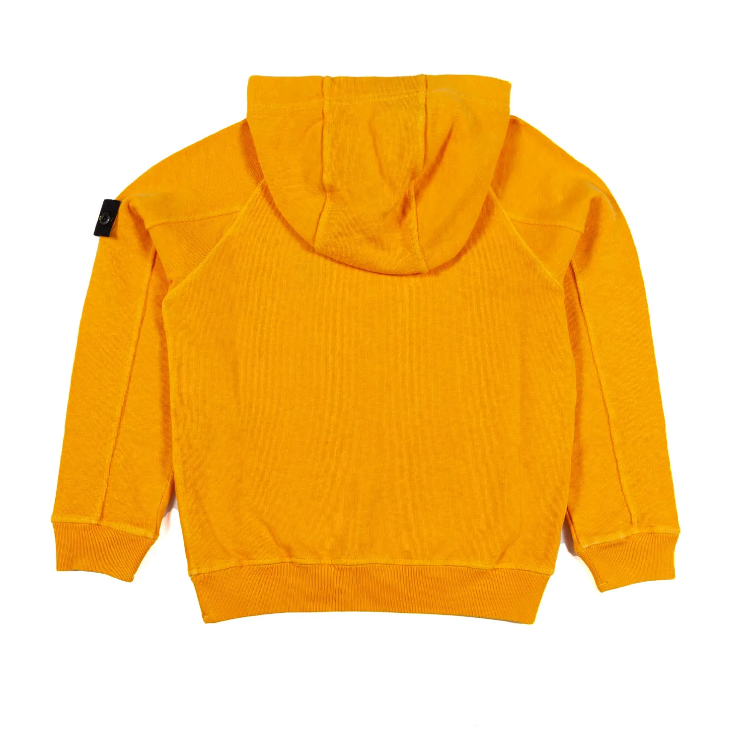 Stone Island Dark Yellow Hooded Sweatshirt With Compass Logo Patch