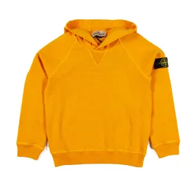 Stone Island Dark Yellow Hooded Sweatshirt With Compass Logo Patch