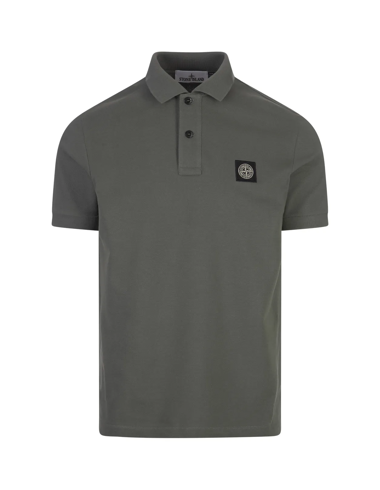 STONE ISLAND Green Piqu? Slim Fit Polo Shirt