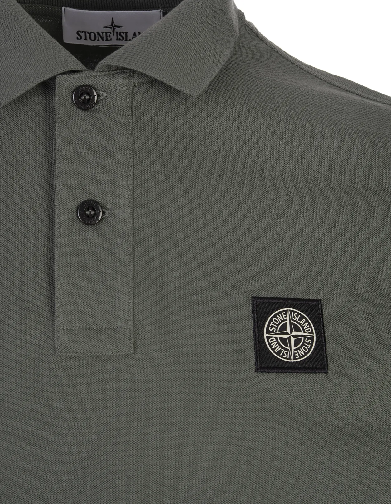 STONE ISLAND Green Piqu? Slim Fit Polo Shirt