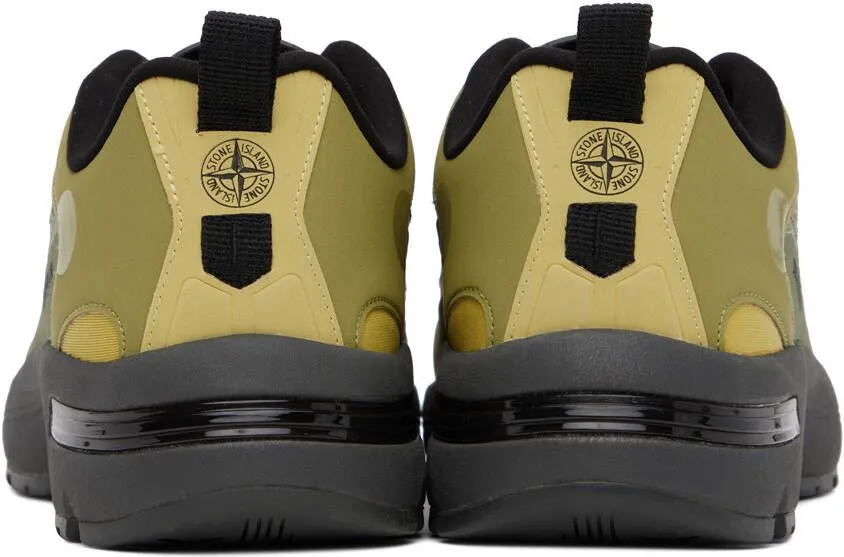 Stone Island Green Rubberized Sneakers