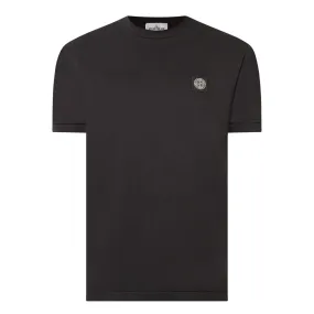 STONE ISLAND Logo Badge T-Shirt - Black