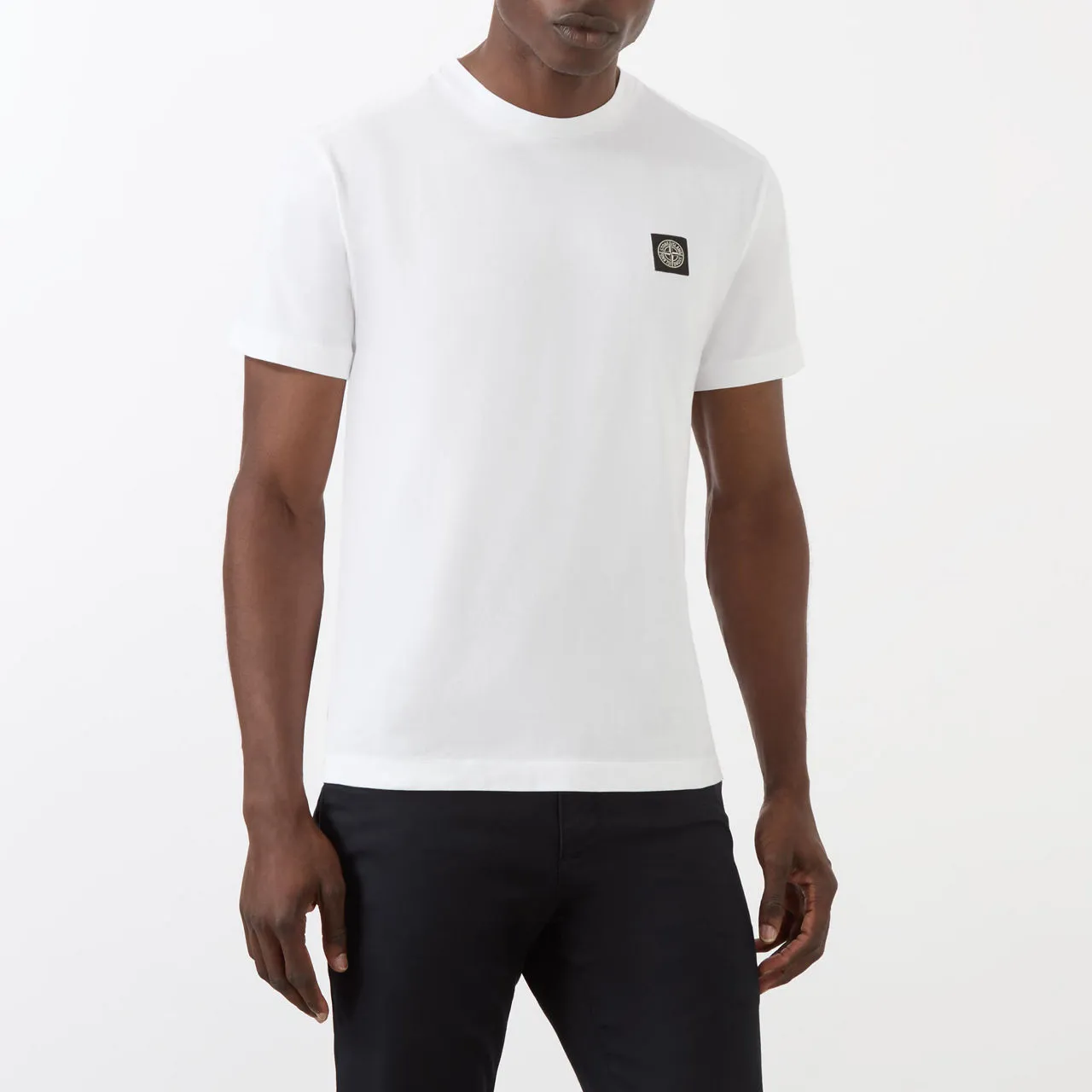 STONE ISLAND Logo Badge T-Shirt - White