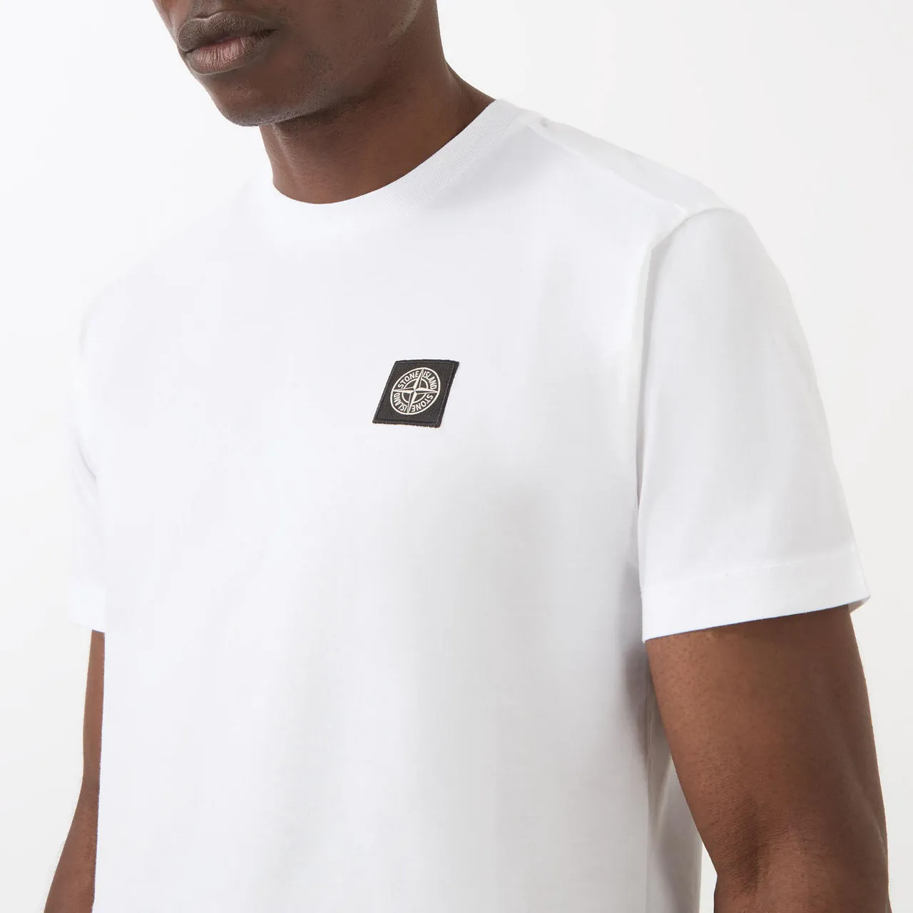 STONE ISLAND Logo Badge T-Shirt - White