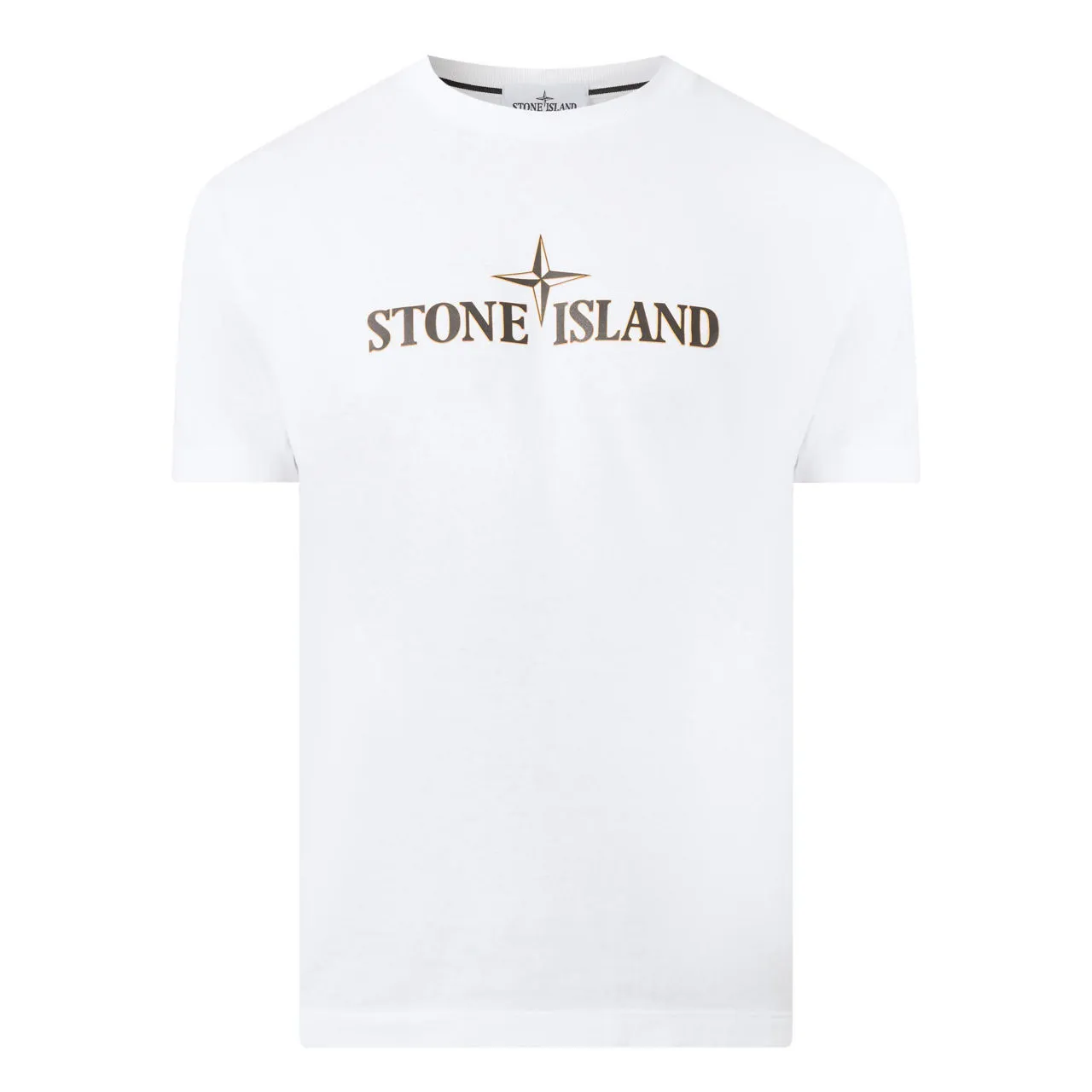 STONE ISLAND Logo Graphic T-Shirt - White