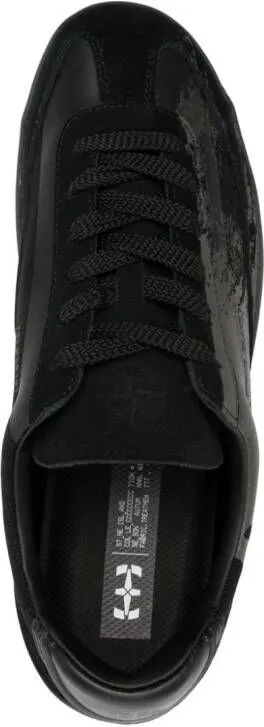 Stone Island Rock logo-appliqué suede-panelled sneakers Black