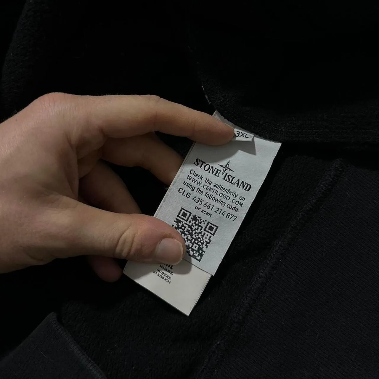 Stone Island Side Pocket Black Crewneck