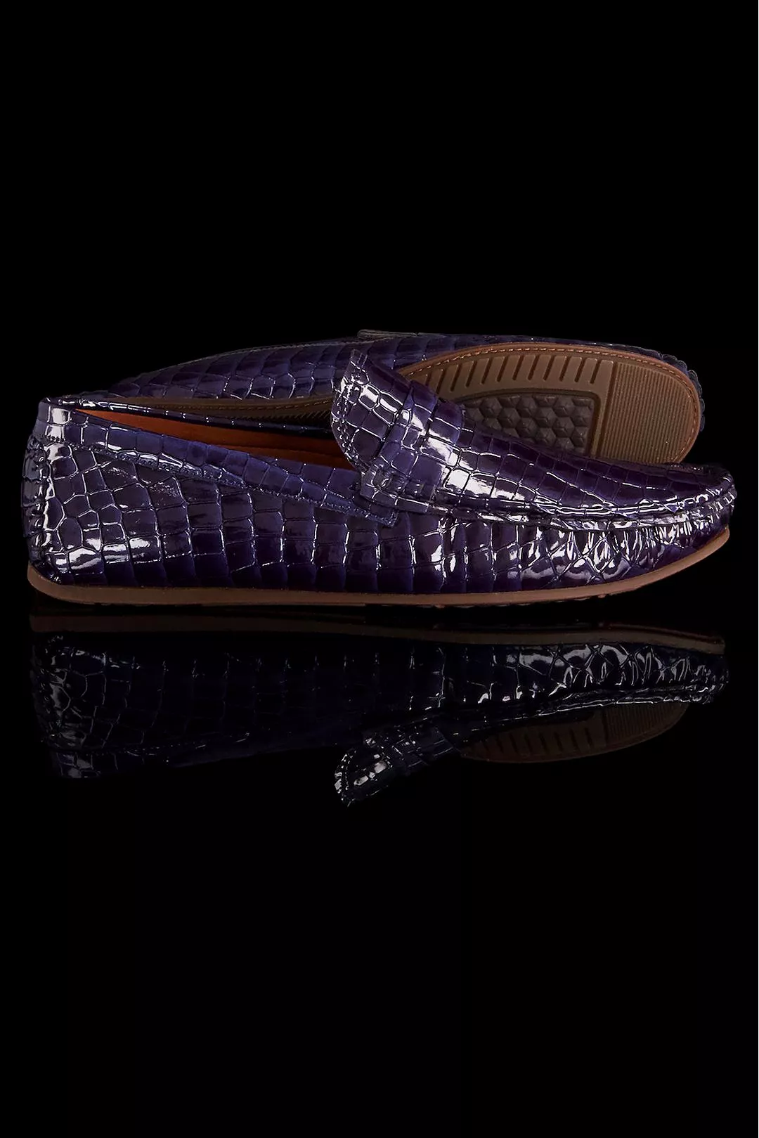 Stone Men Blue Synthetic Leather Comfortable Loafers