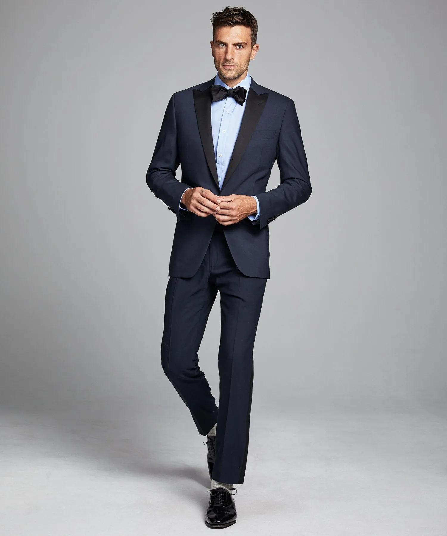 Sutton Peak Lapel Tuxedo Jacket in Italian Navy Wool