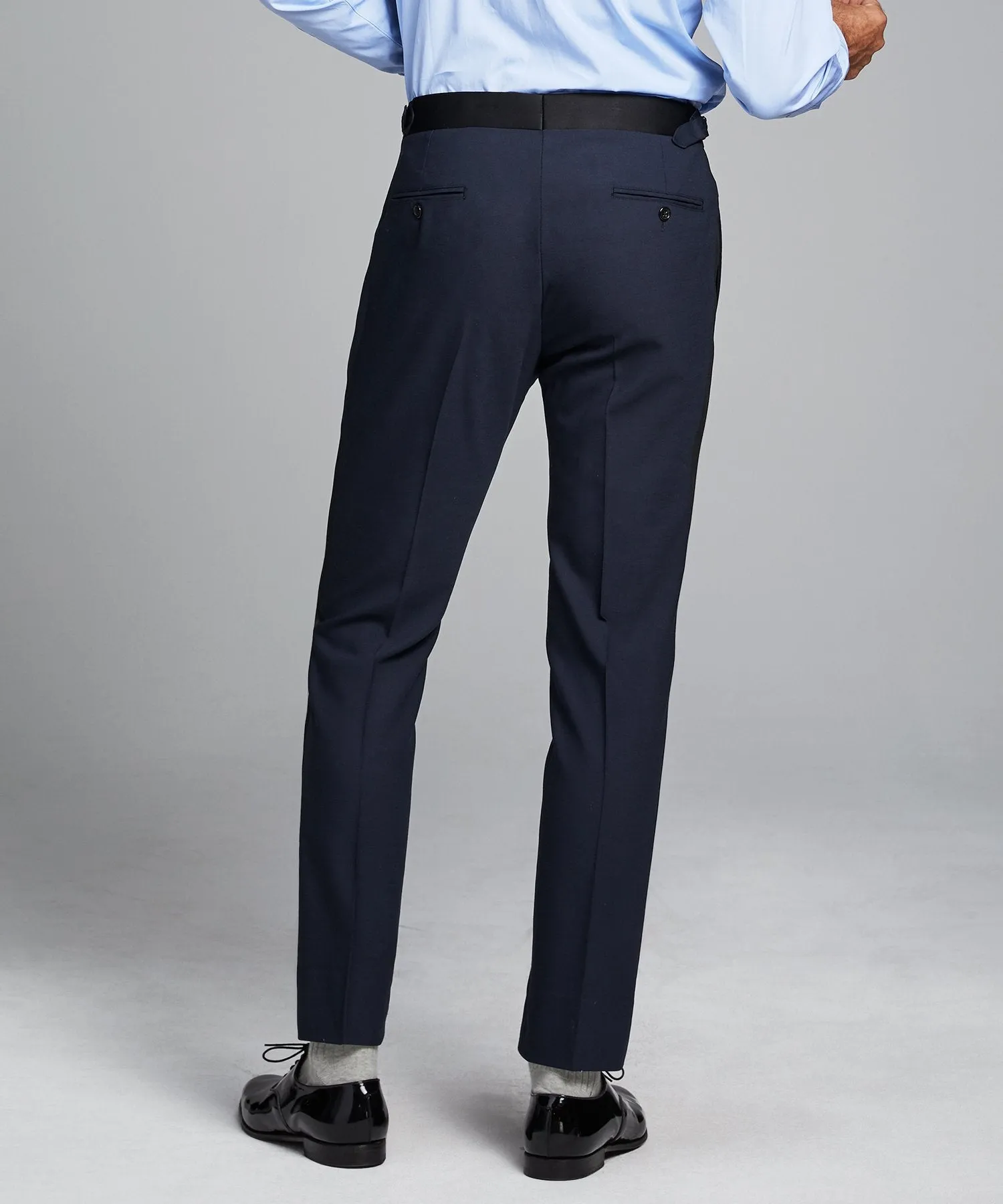 Sutton Tuxedo Pant in Italian Navy Wool