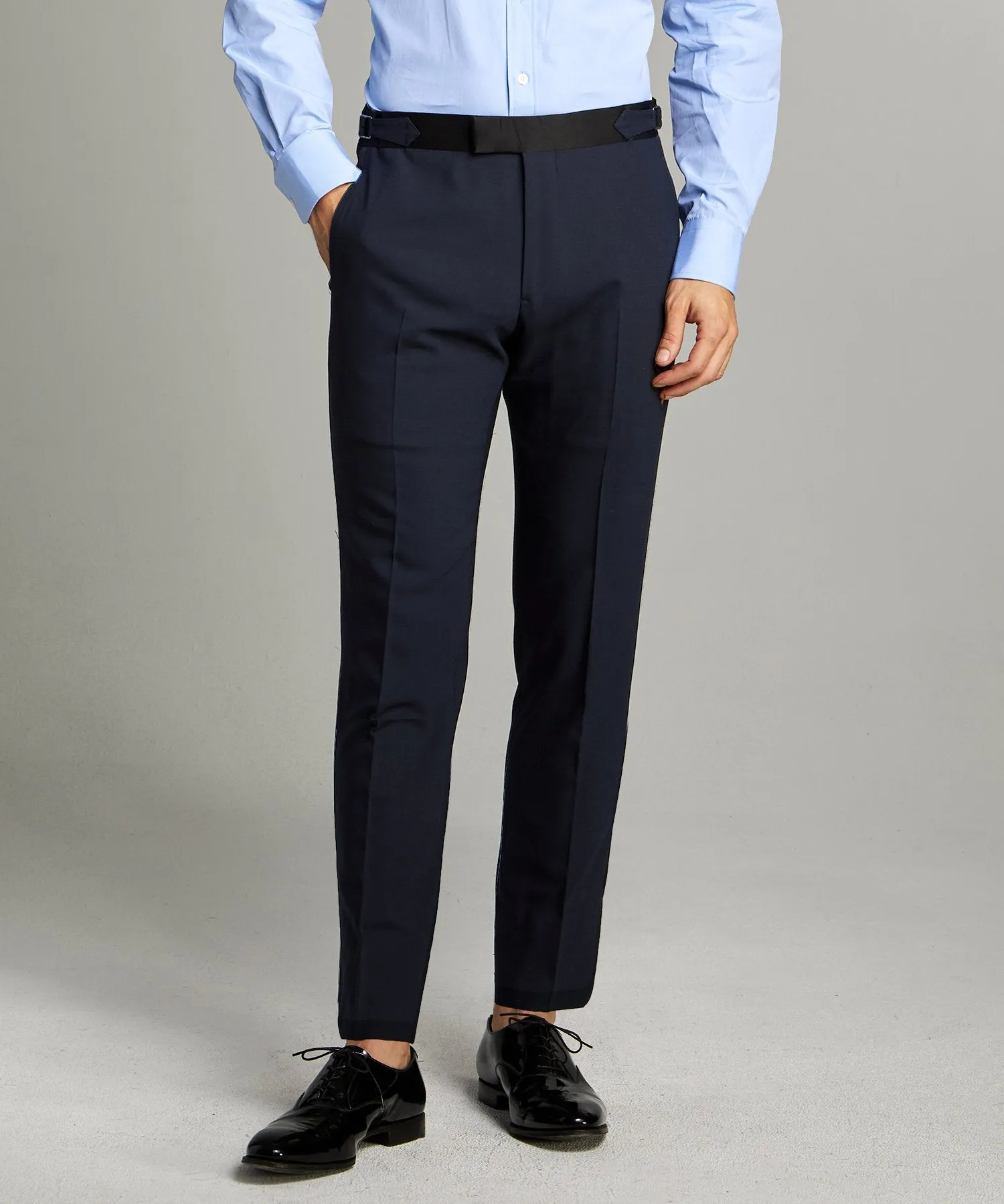 Sutton Tuxedo Pant in Italian Navy Wool