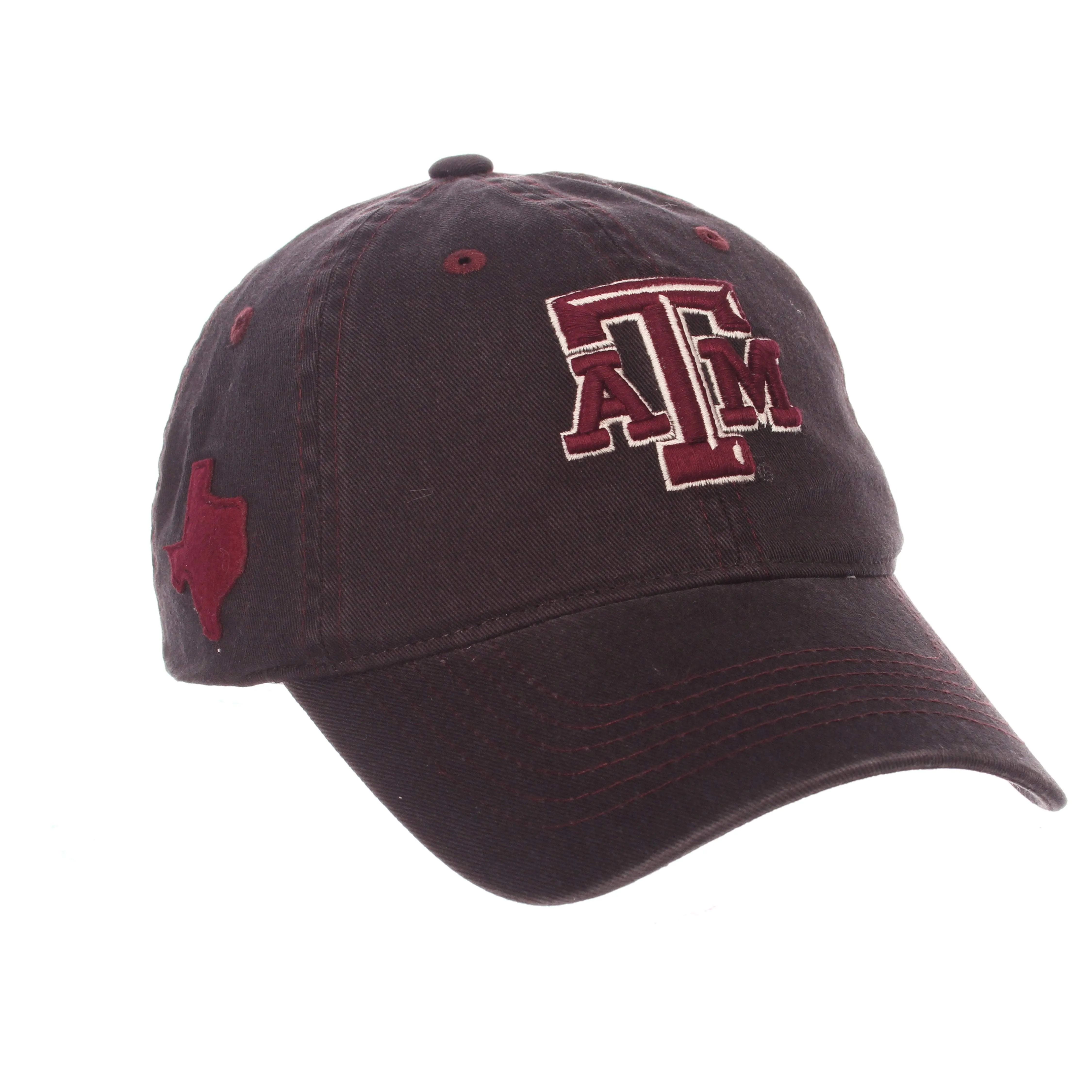 Texas A&M Aggies Zephyr Charcoal Gray Stateside Adj. Strap Slouch Hat Cap