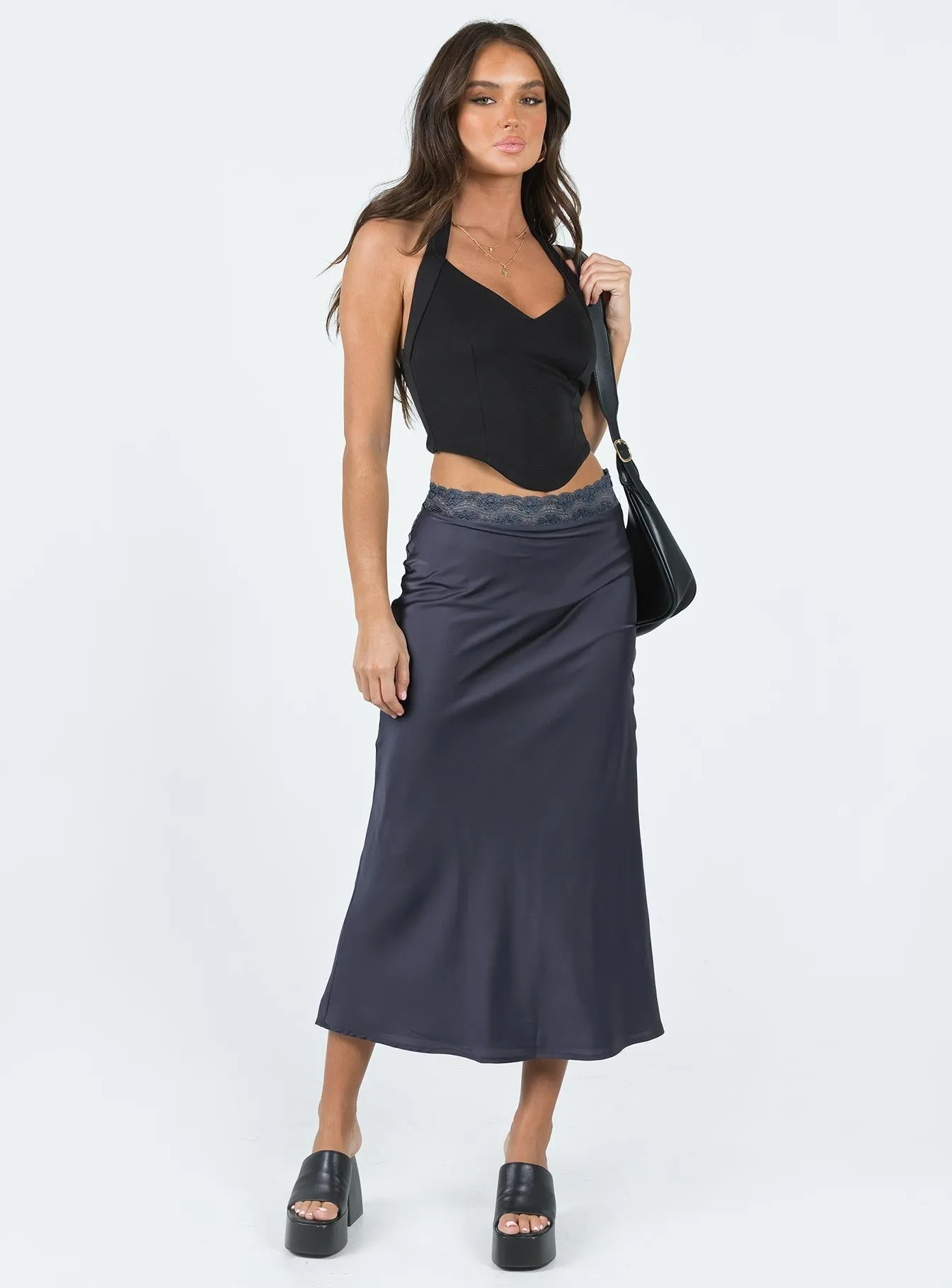 The Charmaine Maxi Skirt Slate