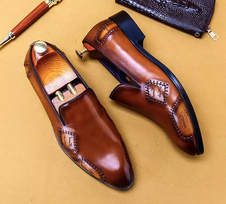 Tomasso Leather Loafer Shoes For Men