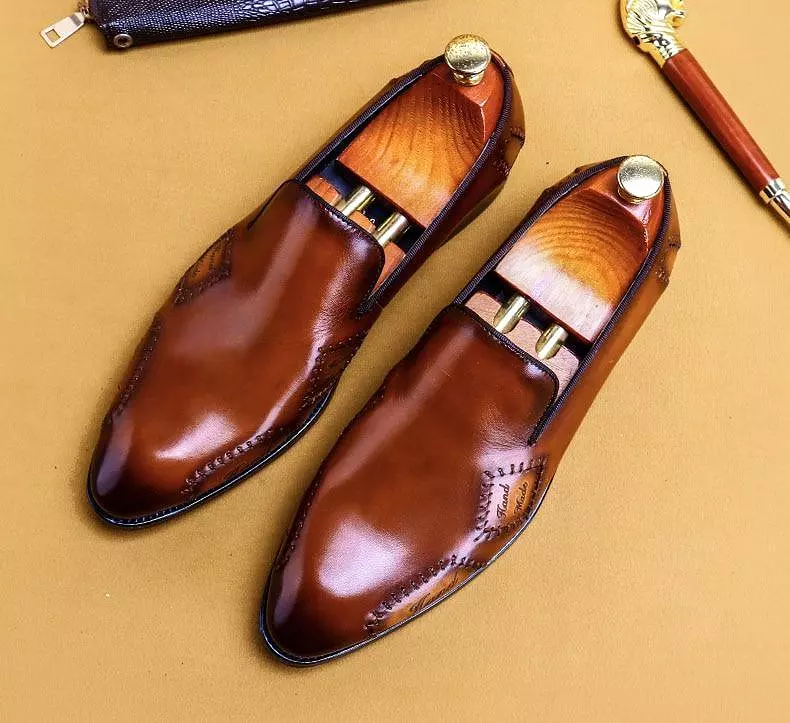 Tomasso Leather Loafer Shoes For Men