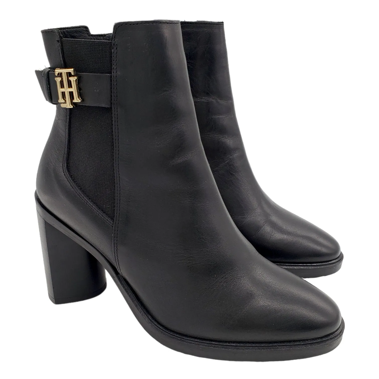 Tommy Hilfiger Black Heeled Ankle Boot