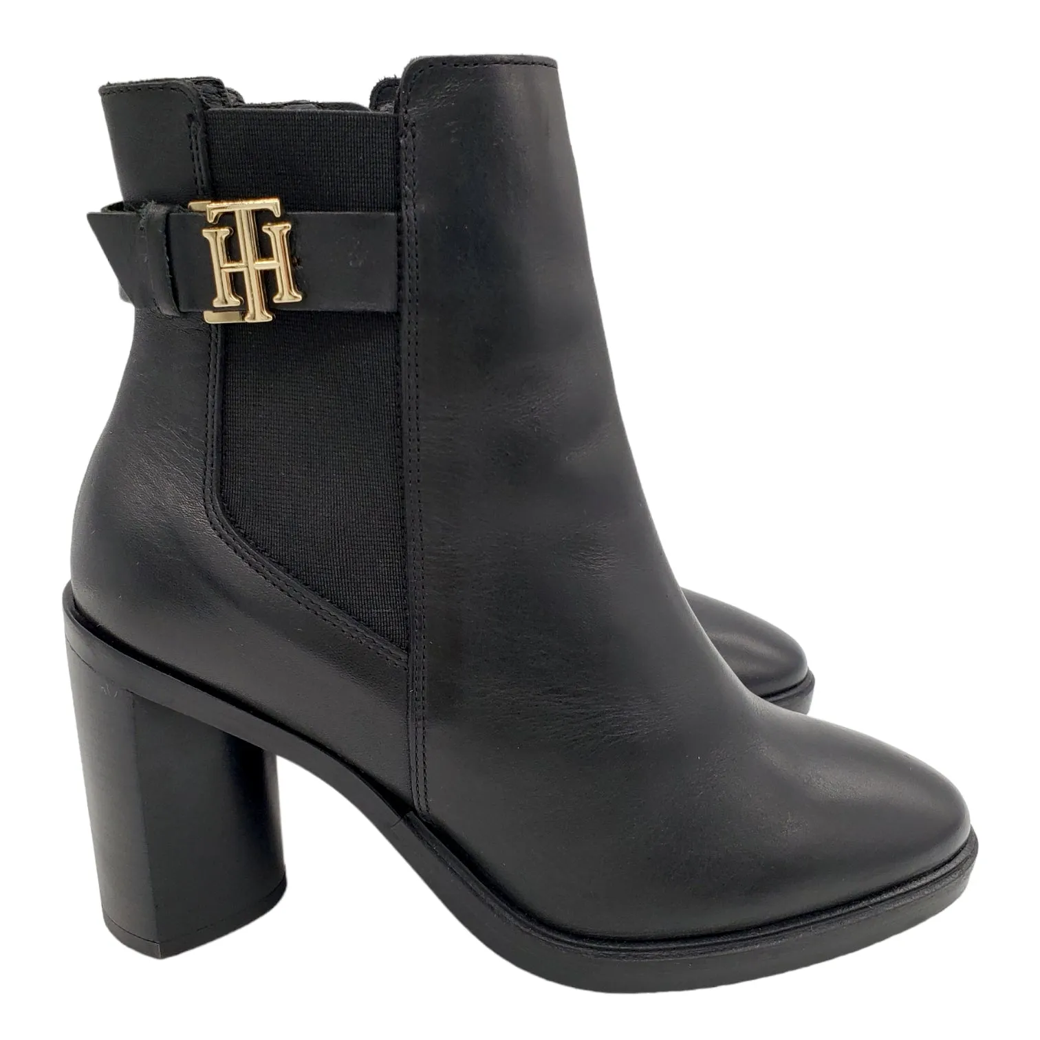 Tommy Hilfiger Black Heeled Ankle Boot