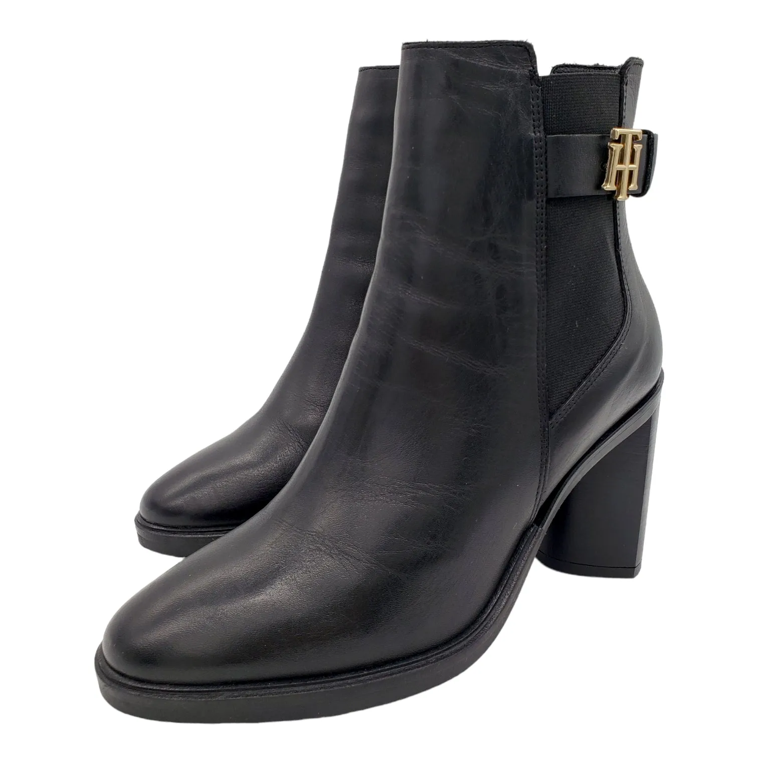 Tommy Hilfiger Black Heeled Ankle Boot