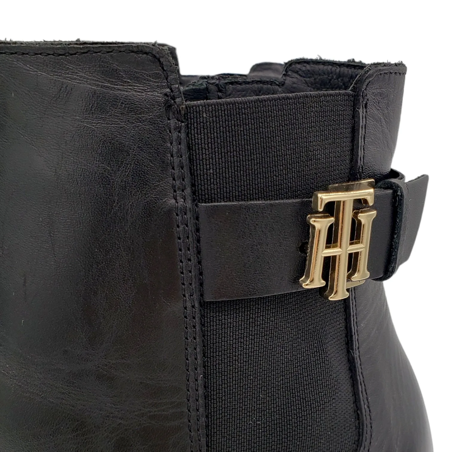 Tommy Hilfiger Black Heeled Ankle Boot