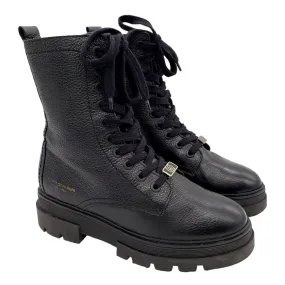 Tommy Hilfiger Black Lace Up Chunky Boot