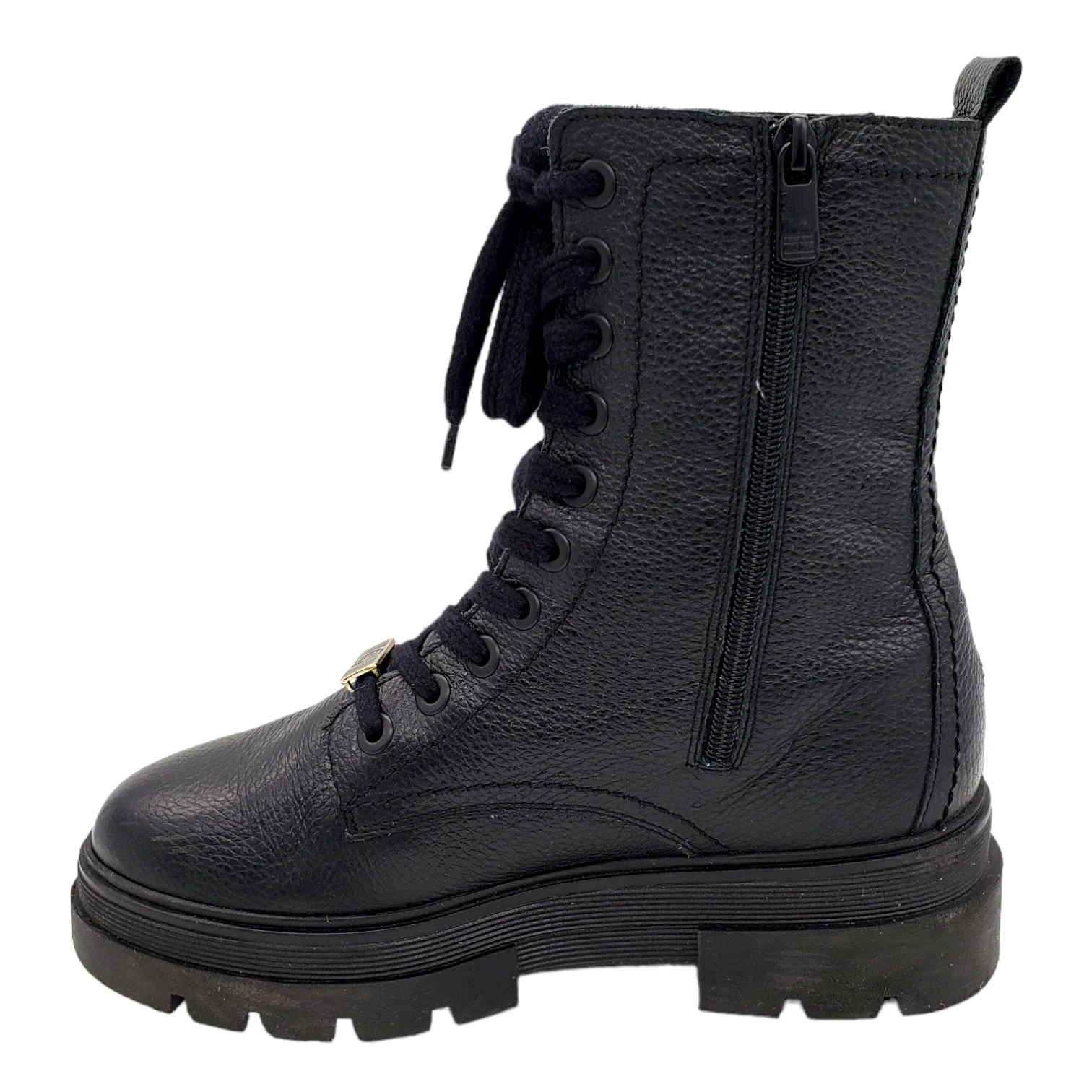 Tommy Hilfiger Black Lace Up Chunky Boot