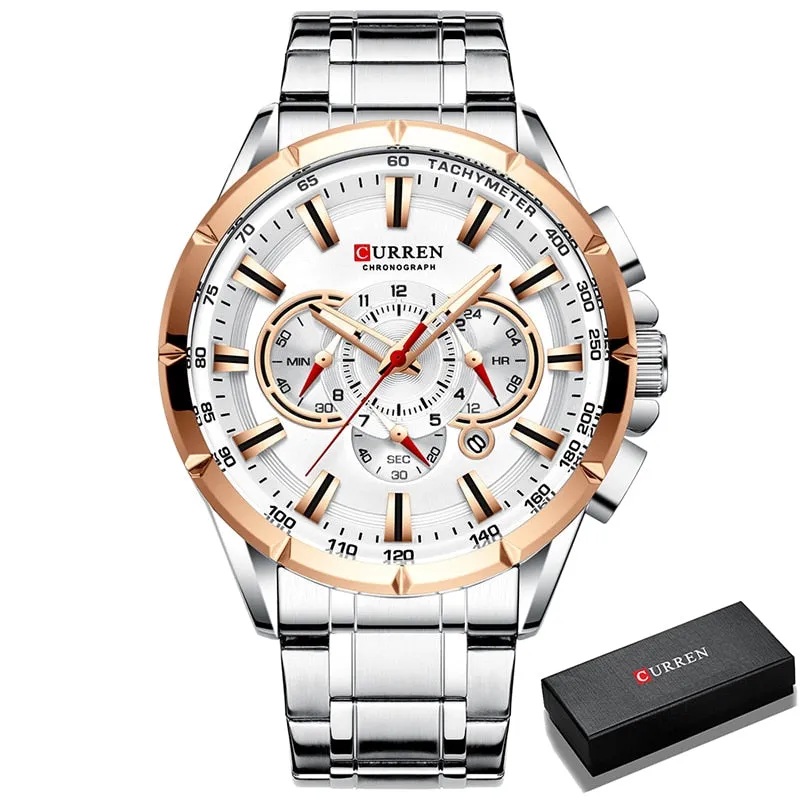 Top Brand Luxury Chronograph Quartz Men Watch Waterproof