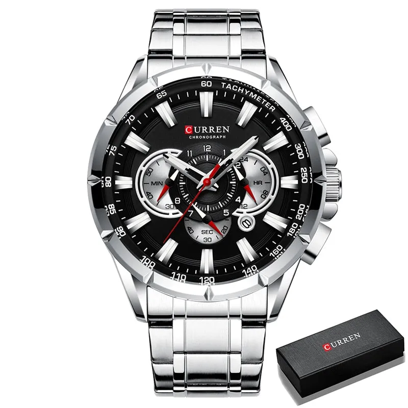 Top Brand Luxury Chronograph Quartz Men Watch Waterproof