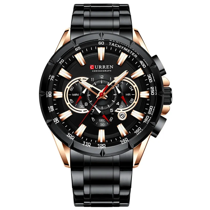 Top Brand Luxury Chronograph Quartz Men Watch Waterproof