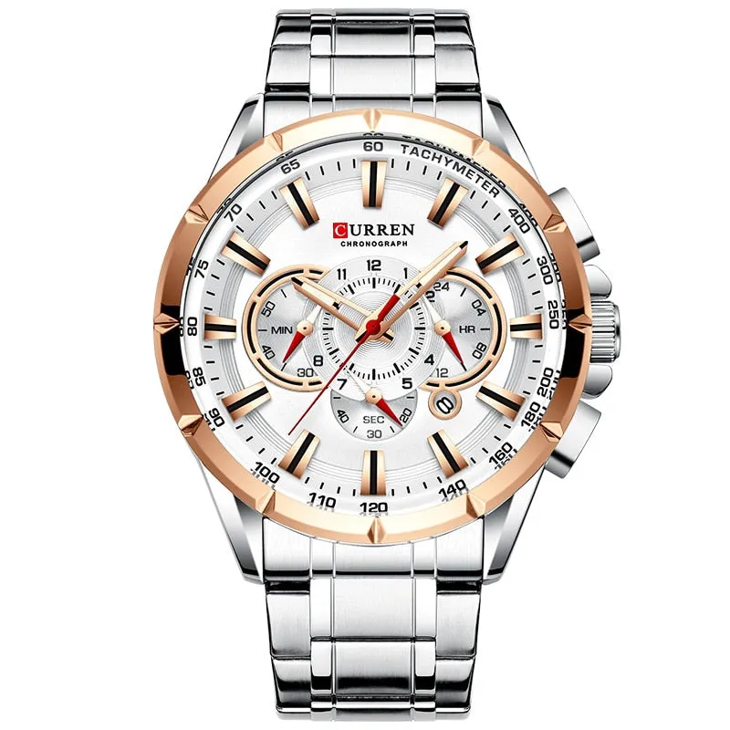 Top Brand Luxury Chronograph Quartz Men Watch Waterproof