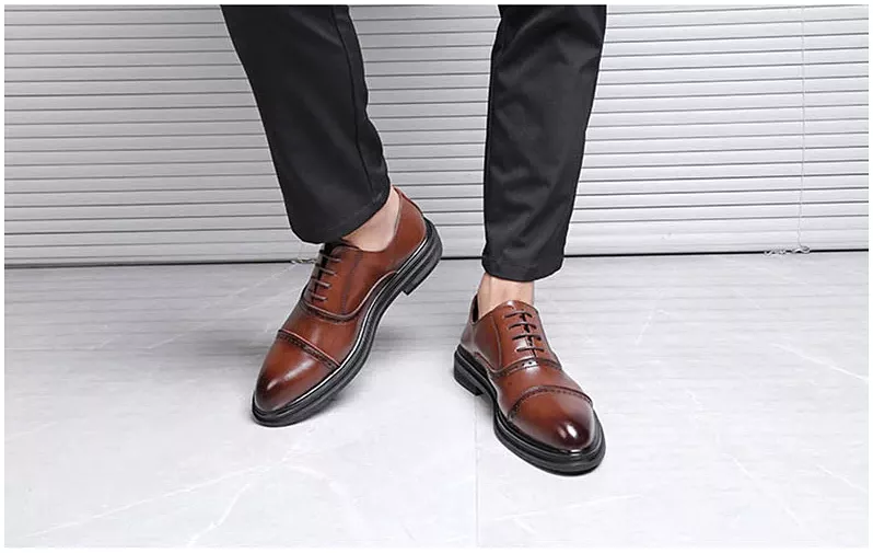 Triple Joint Men's Oxfords Office Shoes