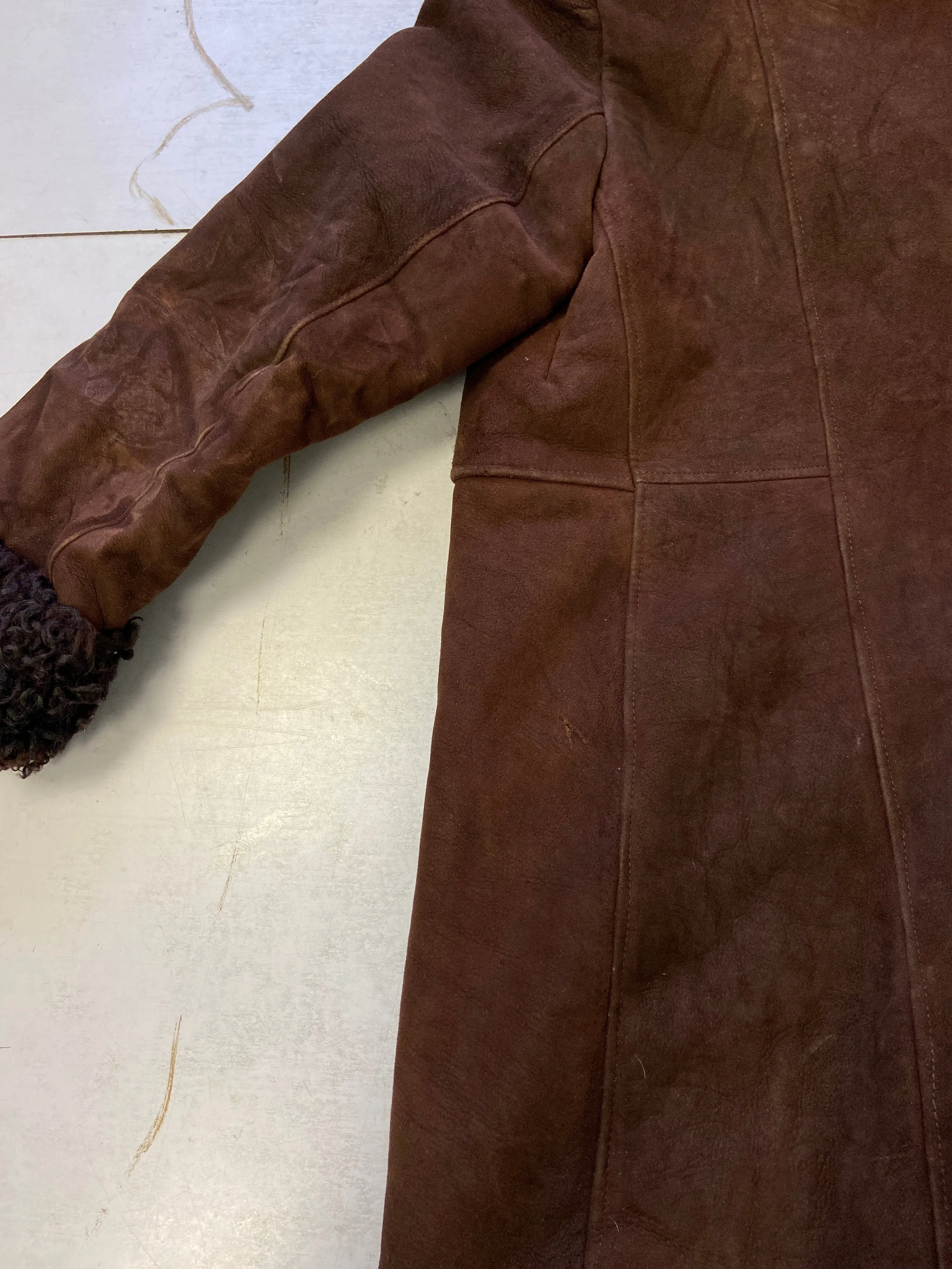 Vintage 70's Penny Lane Sheepskin Coat in Brown