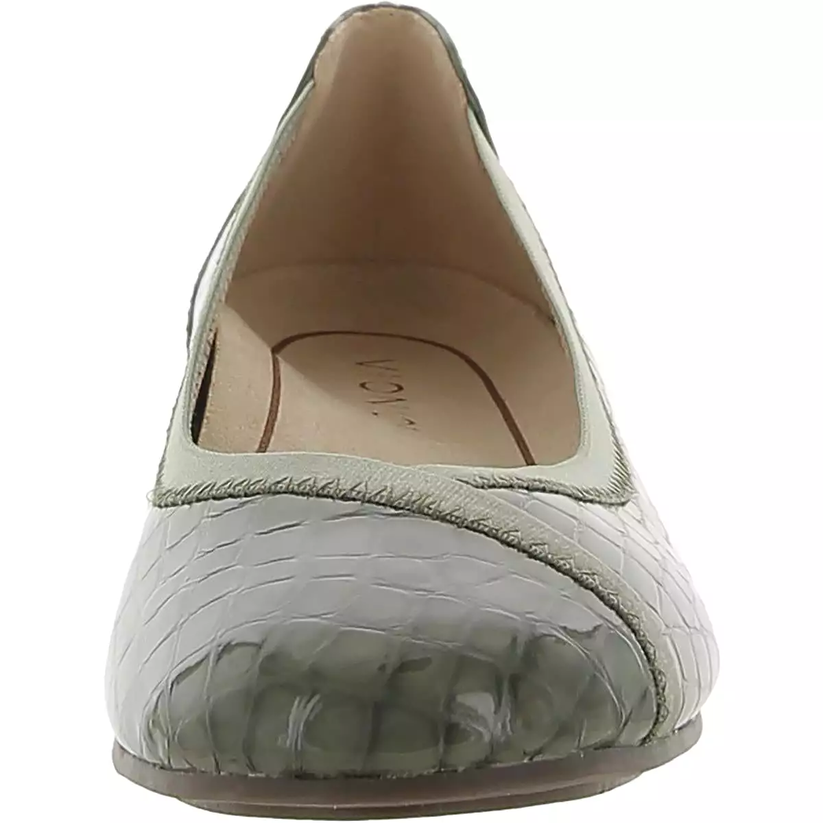 Vionic Womens Caroll Embossed Slip On Ballet Flats