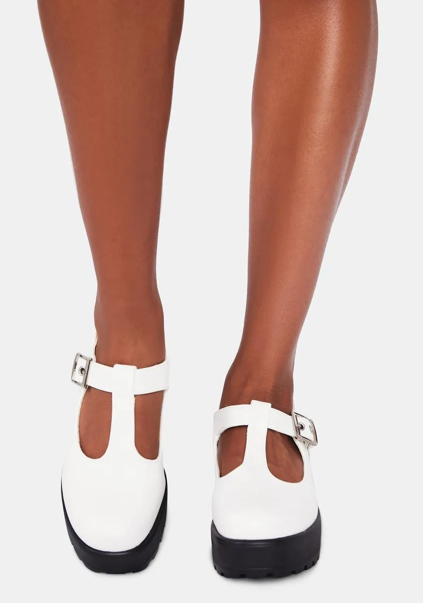 White Sia Mary Janes-