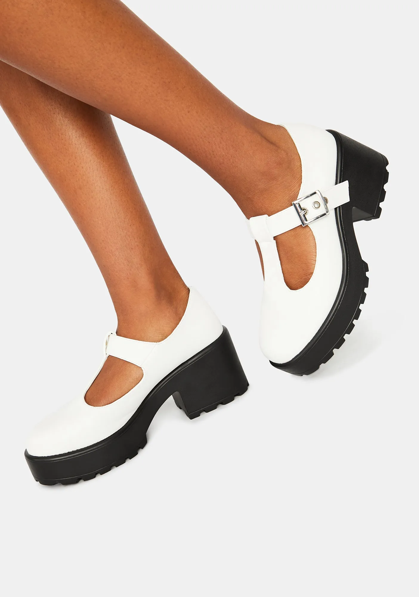 White Sia Mary Janes-