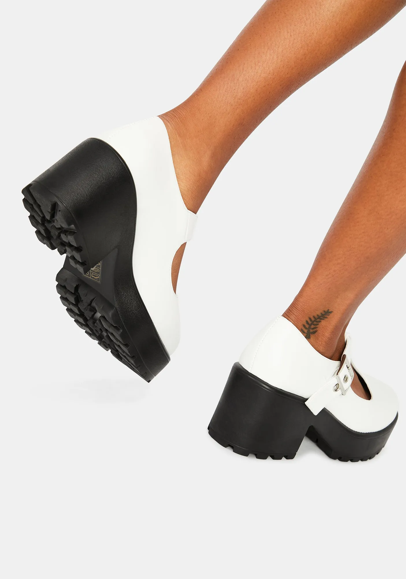 White Sia Mary Janes-