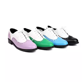 Women's Bicolor Tied Straps Flats Oxford Shoes