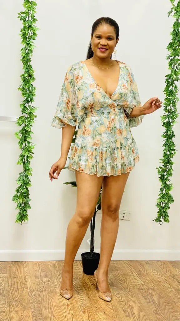 Yadie printed romper