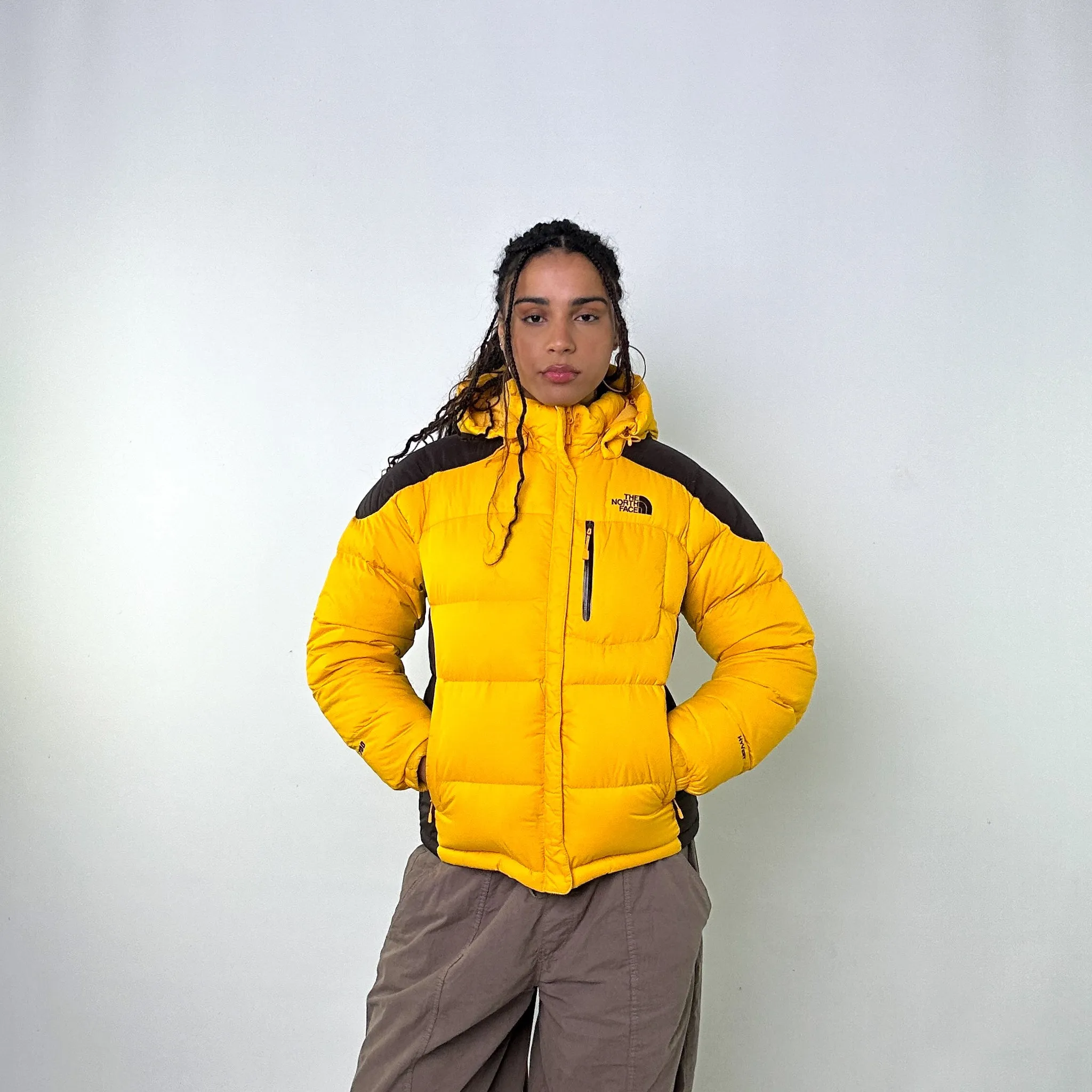 Yellow 90s The North Face 700 Series Puffer Jacket Coat (M)